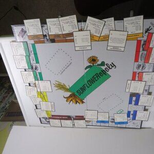 Sunfloweropoly Kansas Advertising Trivia Monopoly Board Game (Complete)